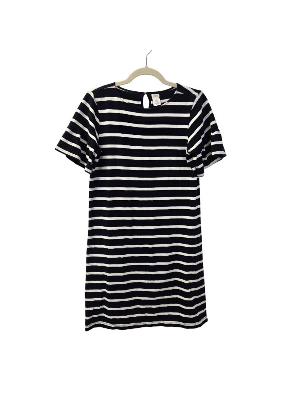 J. Crew Crewcuts Striped Ruffle Sleeve Shift Dress Size Girl's 16